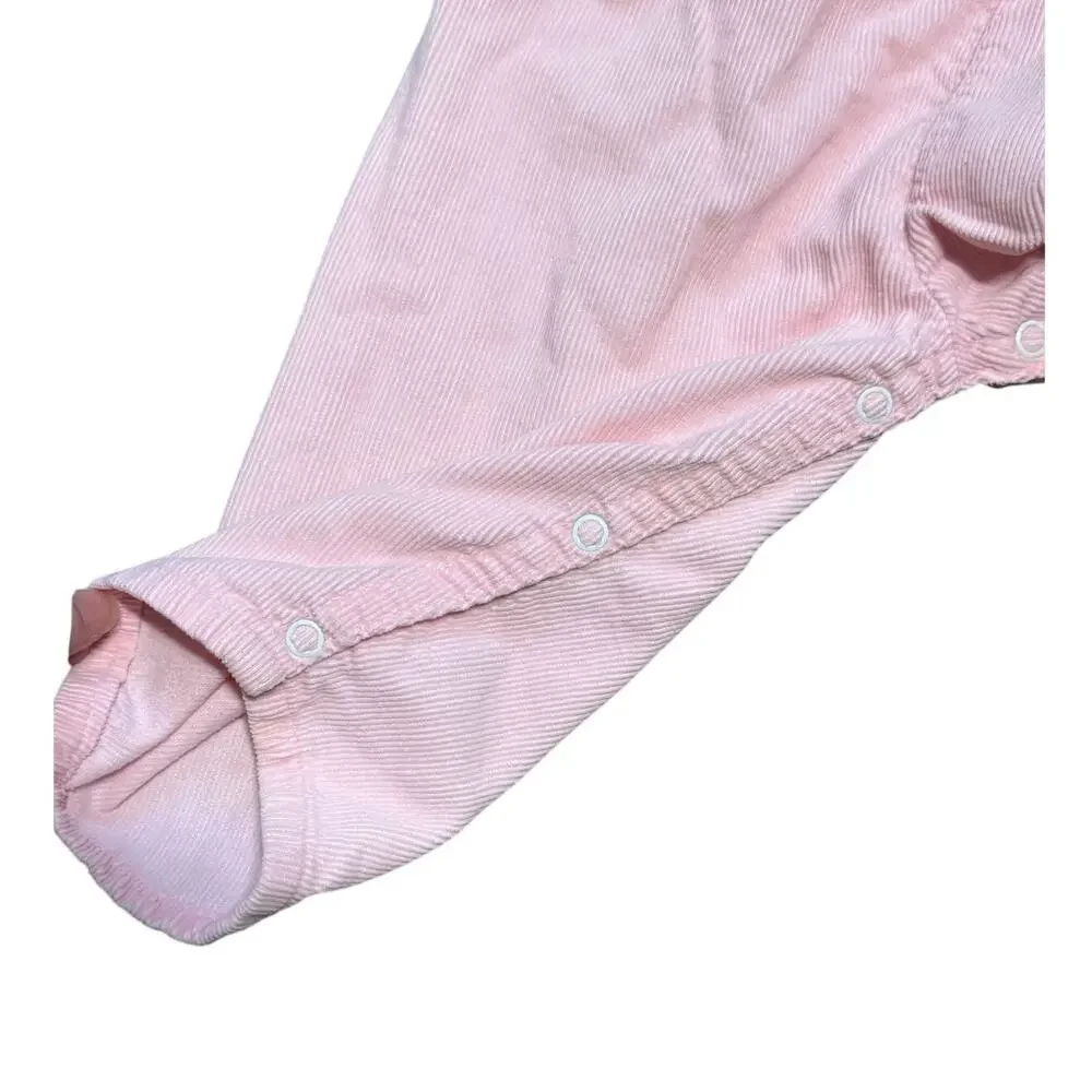 Vintage Wonderalls Corduroy Overall Outfit Set Toddler Girls XL 25-28‎ lbs Pink